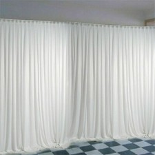 10ft x 10ft Large White Backdrop Curtains Silk drapes Anniversary Wedding Party