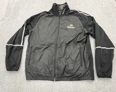 Nike Jacket Mens XL Gray Black Wright State Running Golf Wind Breaker READ