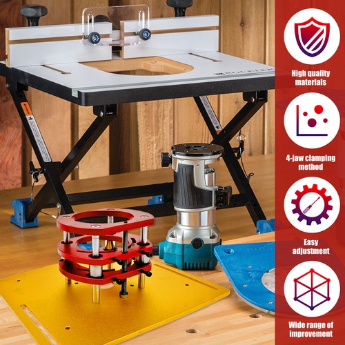 Router Lift Base Aluminium Alloy 4 Jaw Clamping Router Table Lifting System 51MM eBay