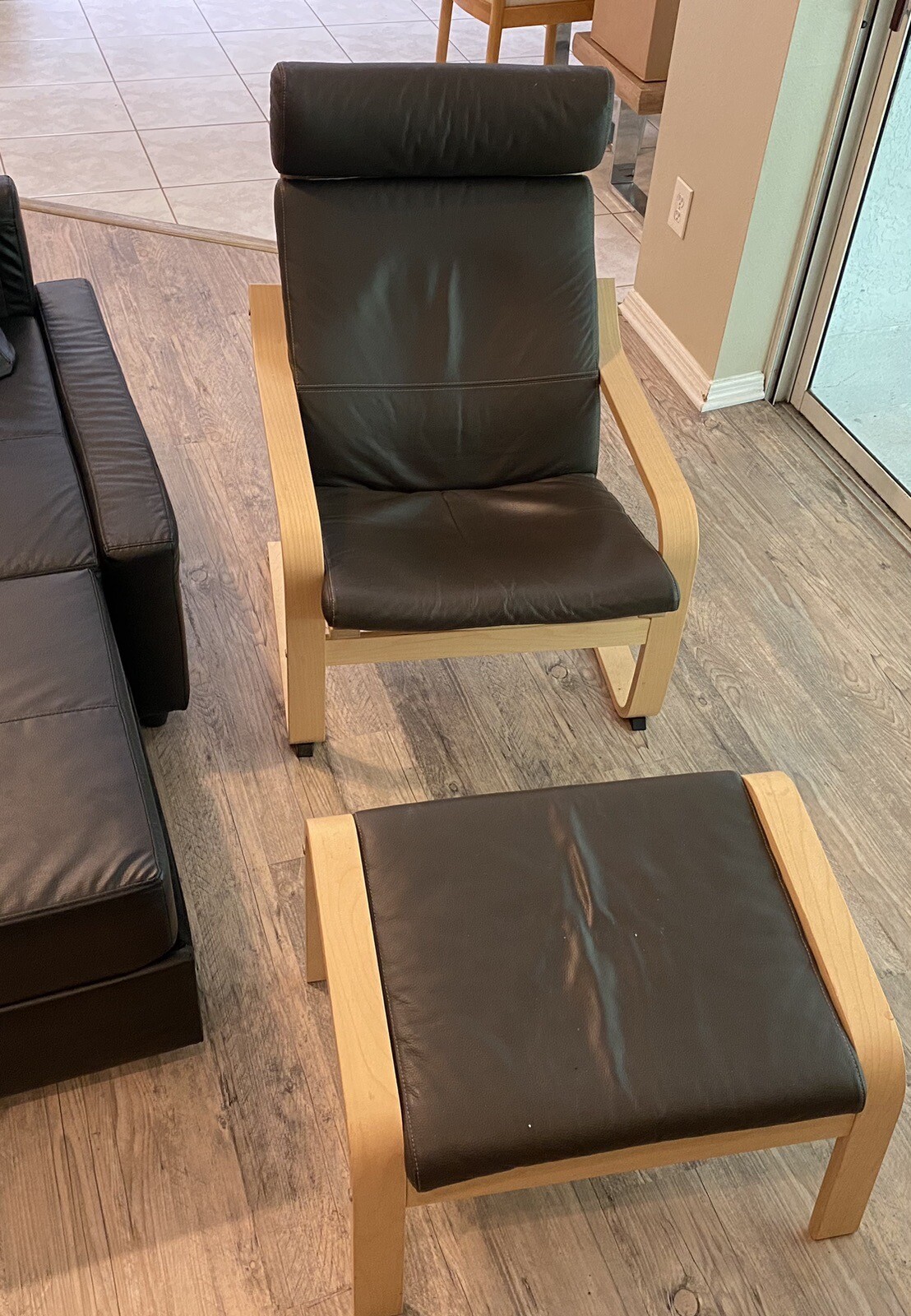 IKEA FRIHETEN Couch with Pull Out Bed and POANG Chair & ottoman eBay