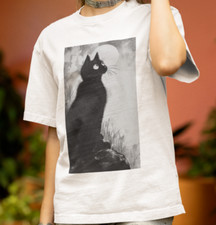 Image of Black Cat T shirt - Cute Cat - Cat T shirt - Noir - Unisex