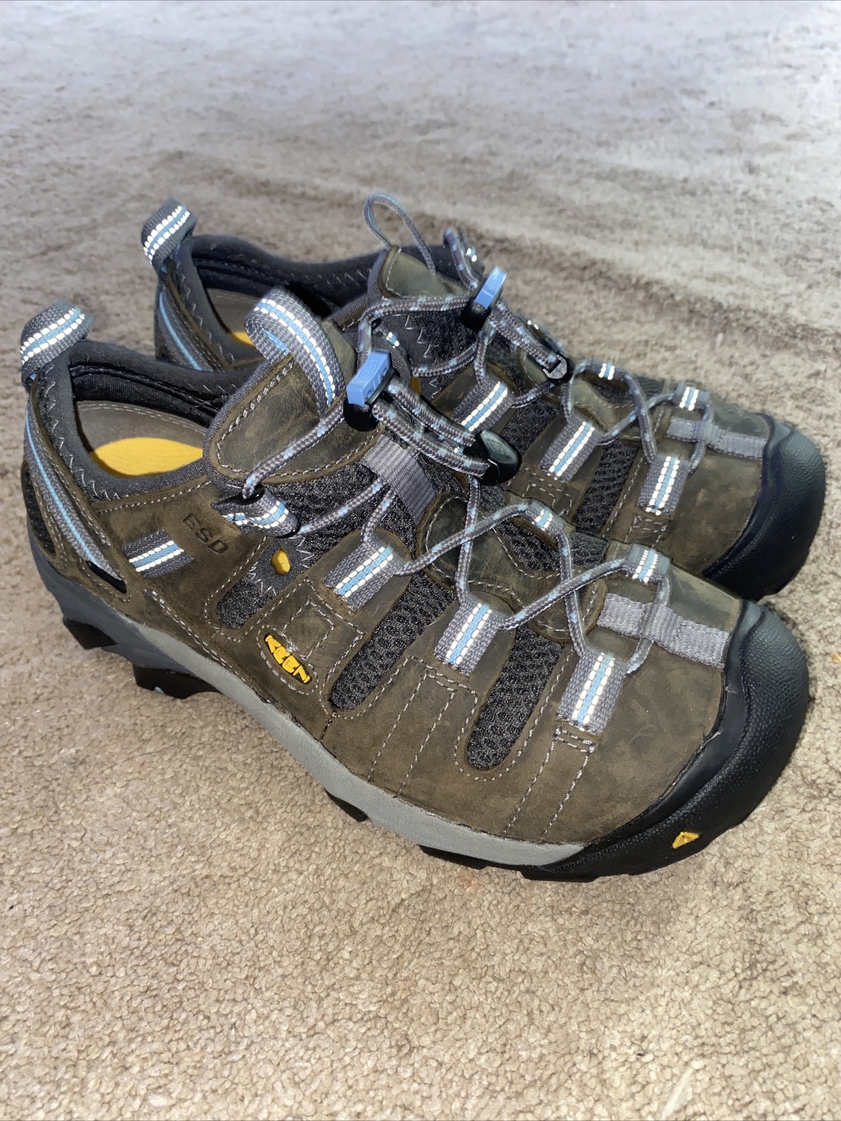 Scarpe KEEN Atlanta Cool ESD punta acciaio donna 7 basse escursionismo utility lavoro marrone