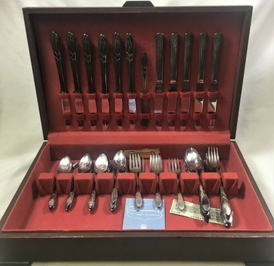 Community The Finest Silverplate Silverware Complete Set 43 Pieces In Crate Ebay