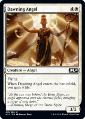 Dawning Angel Light Play, English Magic the Gathering MTG Core Set 2020
