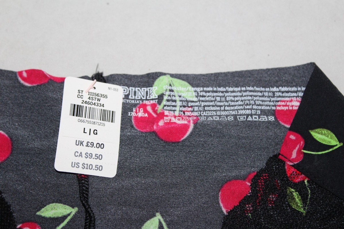 cherry様 Victoria's Secret Pink Cheekster Black Cherry Microfiber Panties