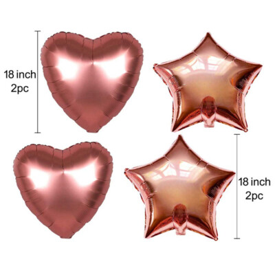 15. Geburtstagsdeko Rose Gold – Banner, Ballons, Nummer 15, Herzgirlande & Vorhang, Luxuriöses Set