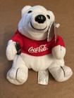 Coca Cola Stuffed Polar Bear in Red T-shirt  Bean Bag Plush # 0112 1997 Tags — photo 1