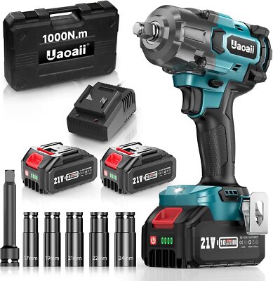 Uaoaii Impact Wrench Electric Impact Drill Brushless Motor FOR Truck Tyre Change