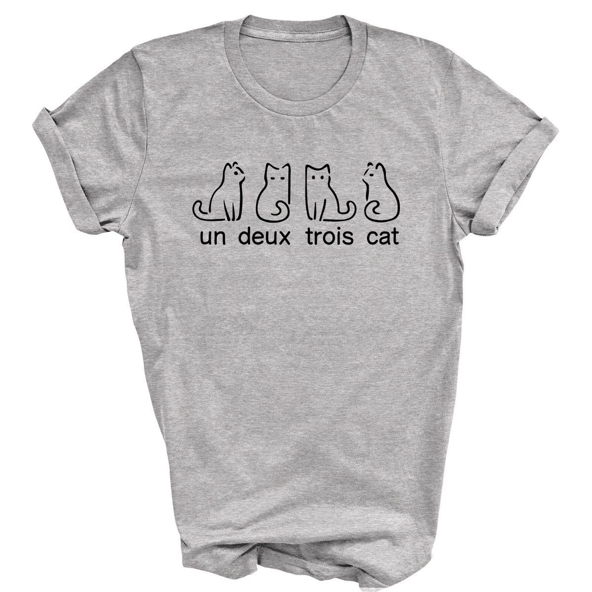 Un Deux Trois Cat T shirt, Gifts for Cat Lovers, Unisex T shirt, Cat  Tee,Funny
