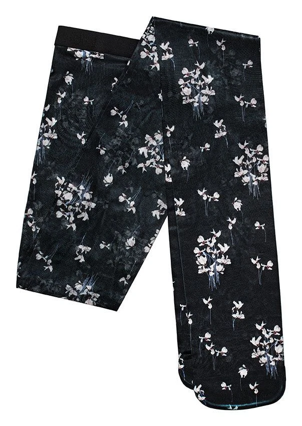Neu Erdem X H&M Blumenmuster Strumpfhose Schwarz Weiß Xs S M - Bild 2 von 4