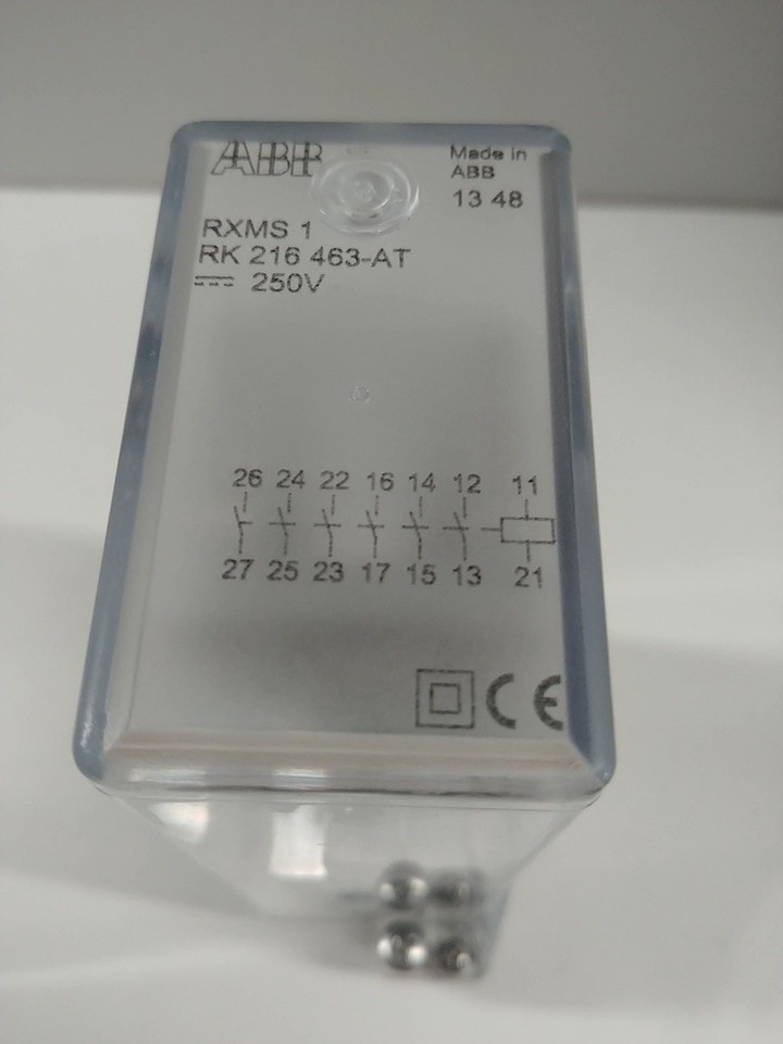 NEW OLD STOCK! ABB 250V AUXILIARY RELAY RXMS1-RK216463-AT | eBay