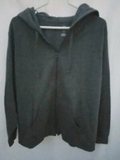 Womans Dark Grey St Johns Bay Hooded Fleece Jacket, 2X, NWT