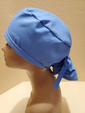 Solid Ceil Blue Women's Ponytail Surgical Scrub Hat/Cap