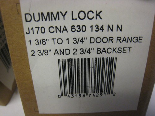 "Juego de 2 Schlage ""Dexter"" Perno Puerta Falsa Níquel Satinado J170 CNA 630 134 N - Imagen 4 de 6