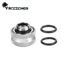 FreezeMod G1/4 Compression Fitting for 14mm OD Hard TUBE Water Cooling in Silver