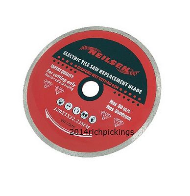180mm Continuous Rim Diamond Cutting Disc - Tile Cutter Replacement Saw Blade | eBay