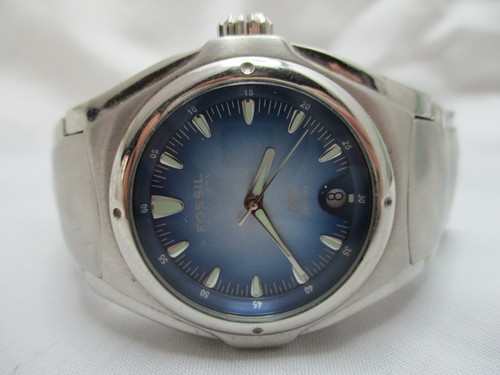 Fossil Blue Silver Toned Women's Watch 