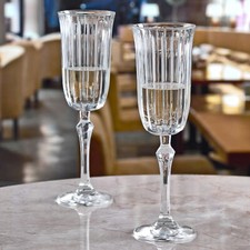 Set of 4/8 Tall Footed Champagne Wine Prosecco Flute Wedding Glasses 175ml