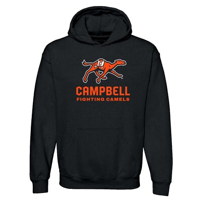 Campbell Fighting Camel Primary Logo NCAA University Pocketed Hoodie  Black