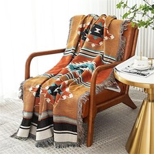 Homesy Boho Throw Blankets Southwestern Bed Throws Cover Reversible Green Azt...