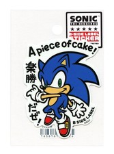 SONIC THE HEDGEHOG Sticker "A piece of cake " B-SIDE LABEL Japan WATERPROOF
