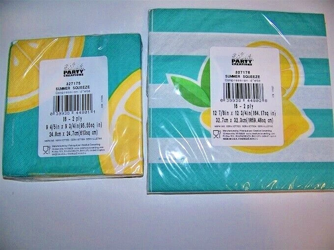 Summer Squeeze Lemonade Lunch and Beverage Napkins Set 16 ct each - Image 2 of 4