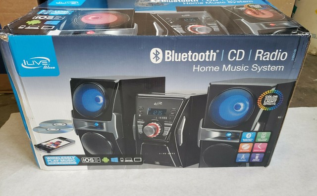 iLive Ihb624b Bluetooth CD and Radio Home Music System W/color Changing for sale online | eBay
