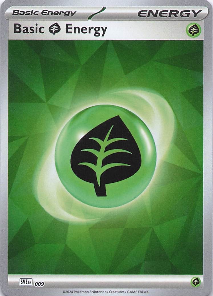 Pokemon Card - Basic Grass Energy - Holo (009 - Scarlet & Violet Energies)