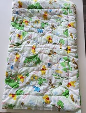 Vintage Sears Winnie Pooh Toddler Quilted Sleeping Bag Sack Zipper Baby blanket