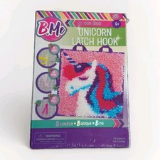 DIY Latch Hook Kit for Girls Mini Rug Sewing Set 15 Colorful Yarn Unicorn