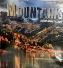 Mountains 2026 Wall Calendar 12 Months 12”x24“ When Opened  New