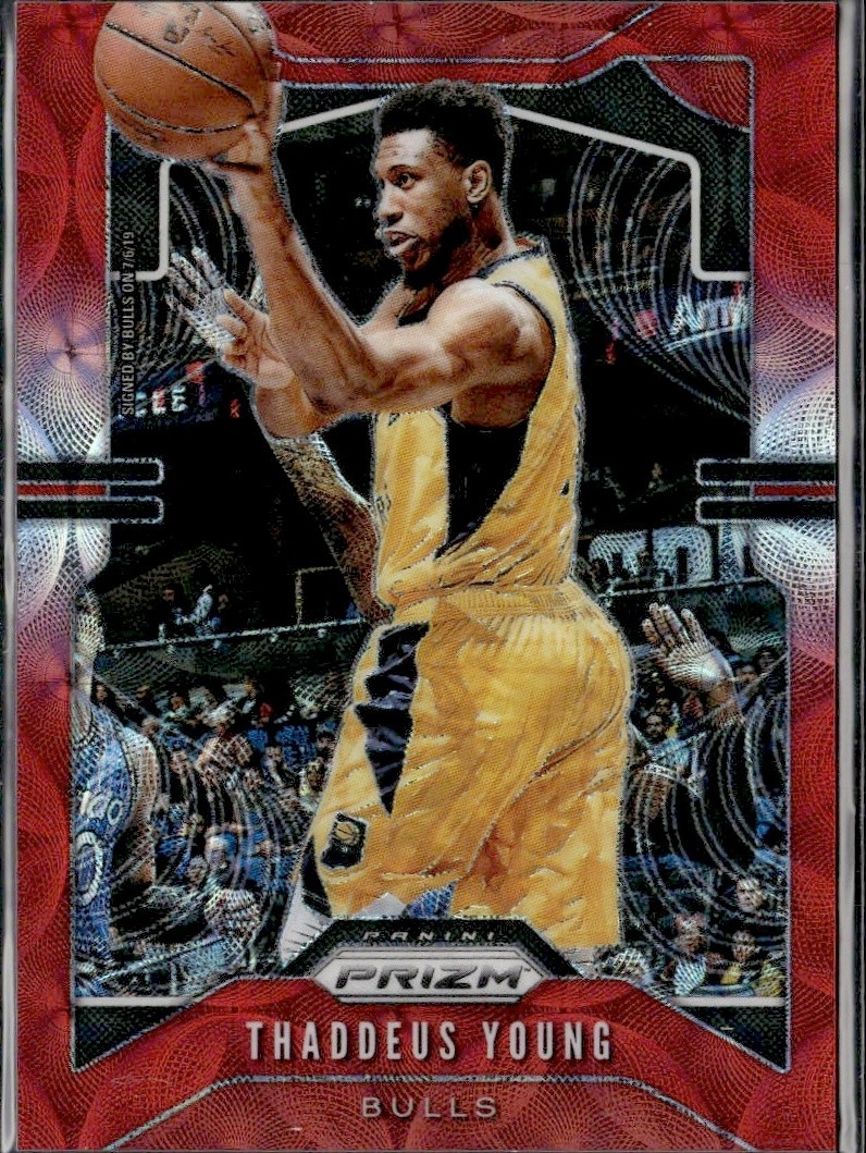 2019-20 Panini Prizm Thaddeus Young #217 Red Choice Bulls Basketball
