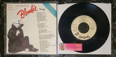 Blondie 1980 ITALY 7'' 45 Call Me WLP Sales PROMO Service Orme AS 5000 569 EX+