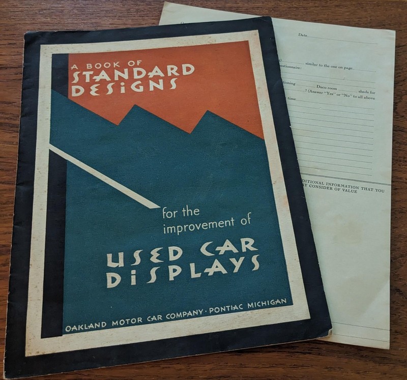 1920s Oakland Motor Car Co Pontiac MI Used car displays dealer catalogue RARE!
