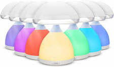 Lampada Touch Notturna Da Tavolo a Forma Di Fungo Con Led 7 Colori E Timer