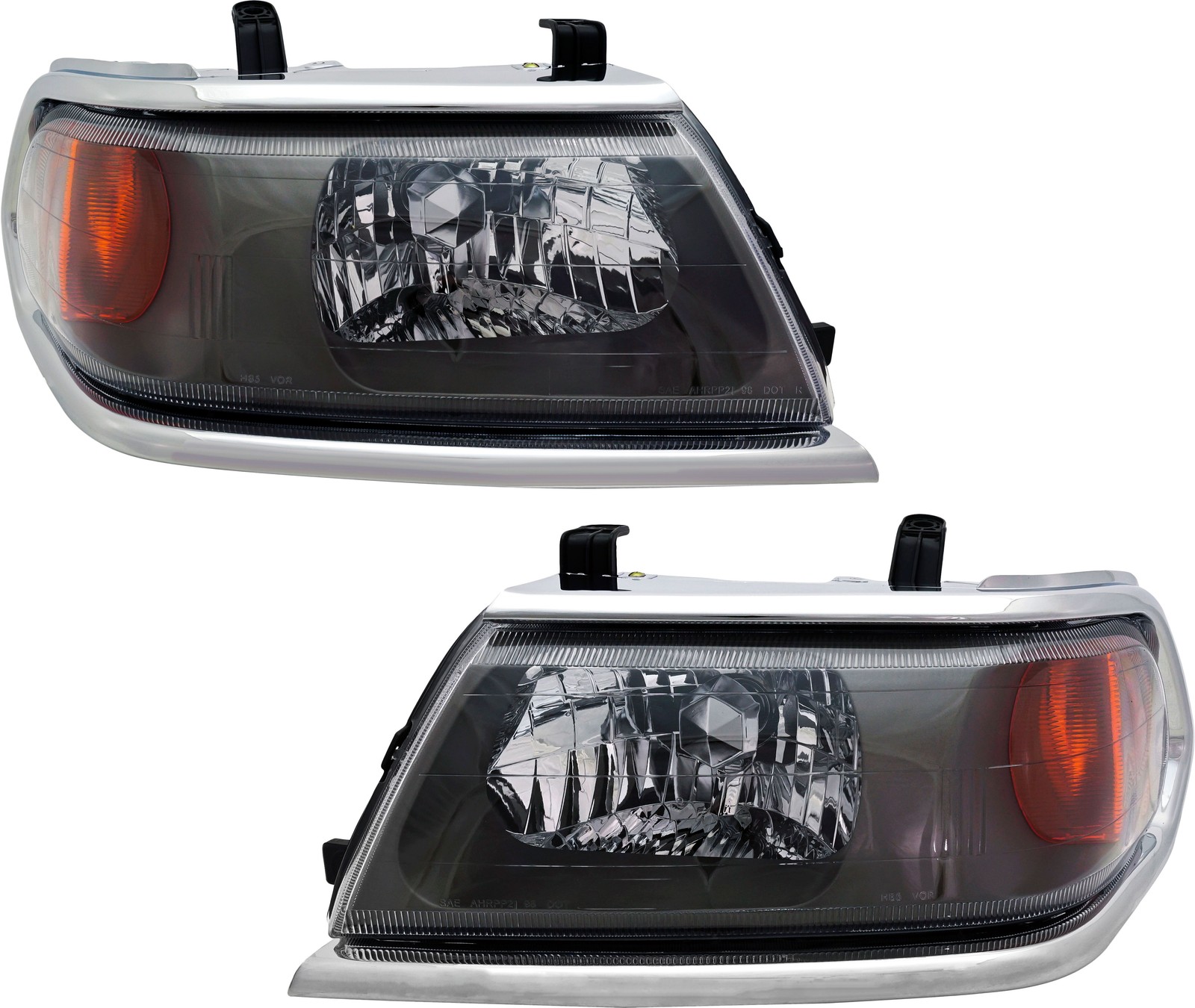 For 00-04 Montero Sport Front Headlight Headlamp Head Light with Bulb SET PAIR