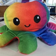 Peluche peluche Rainbow Angry Happy Mood Emote Polpo Cruscotto Sitter