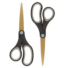 Westcott 55847 8-Inch Titanium-Bonded Scissors For Office 2-Pack, Black/Gold