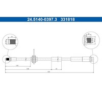 Bremsschlauch ATE 24.5140-0397.3 FüR Ford Focus III Turnier