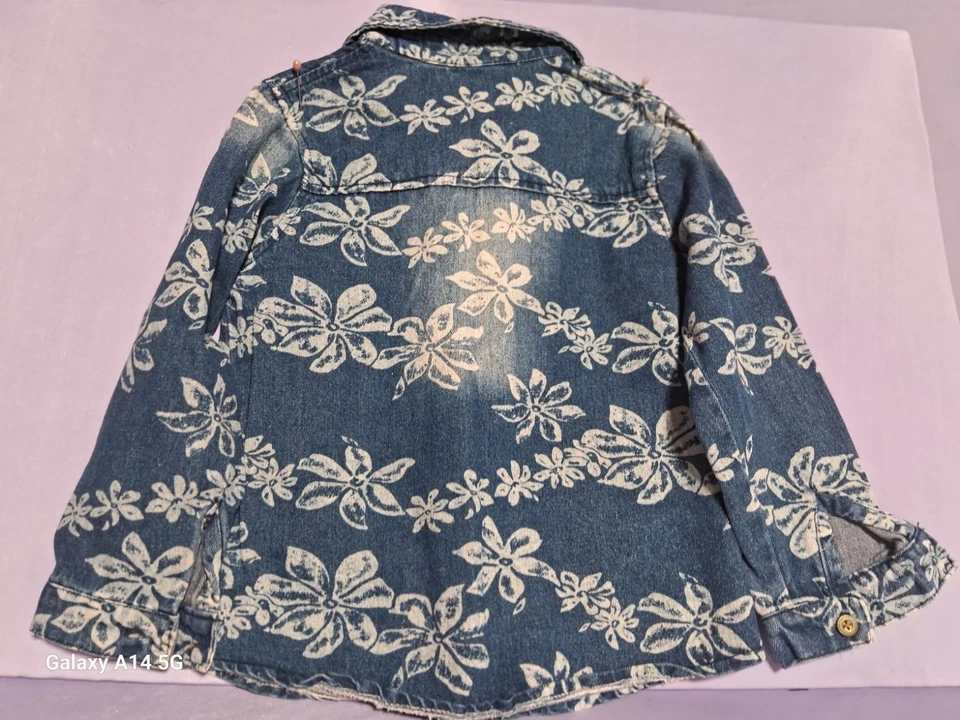   Chaqueta Denim Niñas 6/8 Hermoso Diseño + Cubierta Buttoms Foto 2 de 4