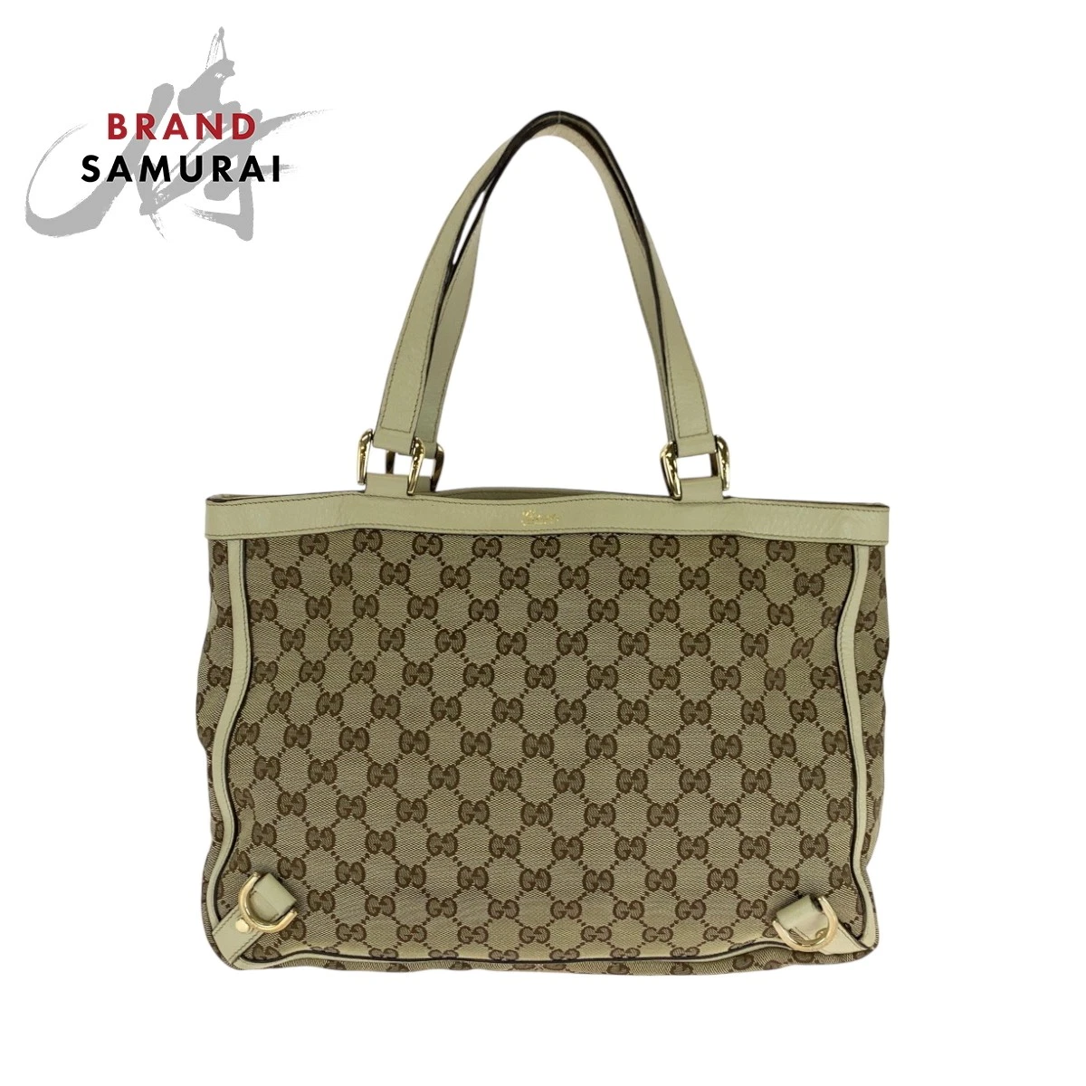 Sac à main fourre tout femme GUCCI beige ivoire or quincaillerie GG toile 170004 T 501449 F