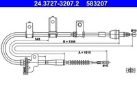 1 X Seilzug Feststellbremse Ate 24.3727-3207.2 FüR Kia Picanto