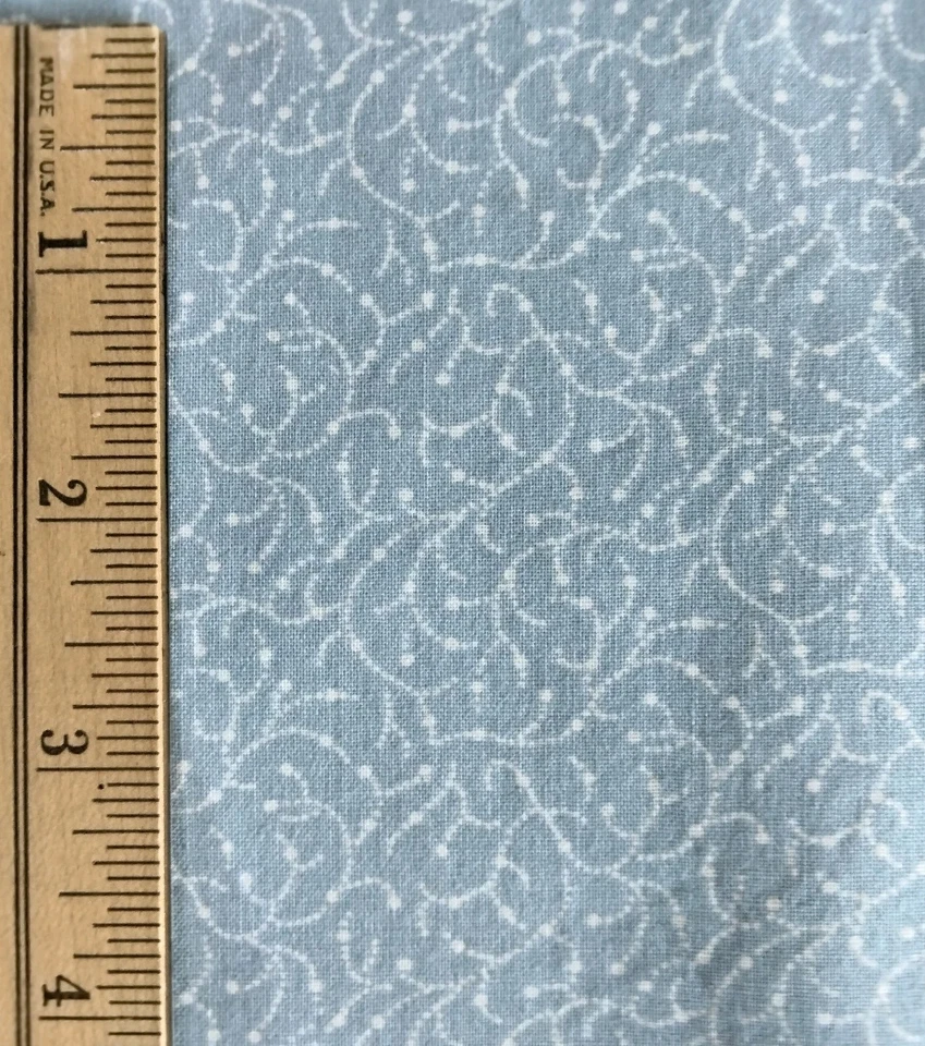 Joan Kessler Concord Fabrics Vintage Blue Floral Sewing Fabric 43" Wide Washed - Image 2 of 4