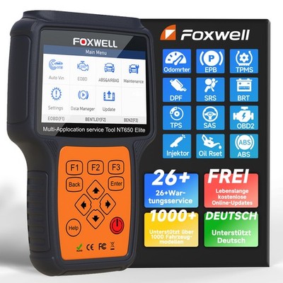 NT650 Elite OBD2 Diagnosegerät BRT Injektor Codierung Scanner DPF ABS TPS Reset