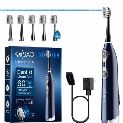 Electric Toothbrush with Water Flosser for Adults, 3-in-1 Sonic Brush & Floss...