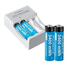 AA AAA Rechargeable Lithium Li-ion Batteries 1.5V / Battery Charger Lot