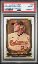 2024 ALLEN & GINTER CHROME-REFRACTOR #161 GUNNAR HENDERSON PSA 8