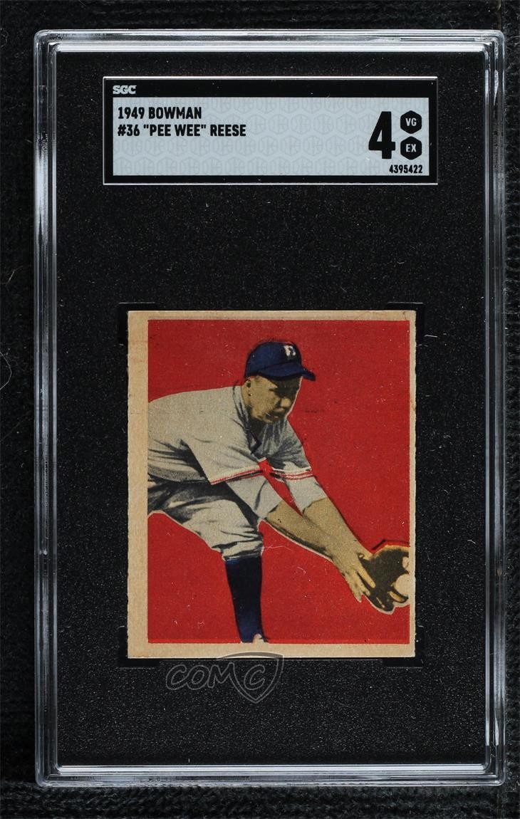 1949 Bowman Gray Back Pee Wee Reese #36 SGC 4 HOF