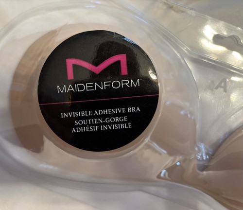 NEW Maidenform Invisible Adhesive Bra Sz A Nude NWT Unopened - Picture 2 of 4