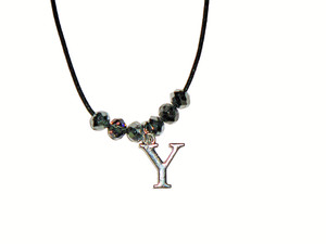 INITIAL "Y" PENDANT NECKLACE (14 7/8"):  HAND-MADE JEWELRY BY T.L.C.